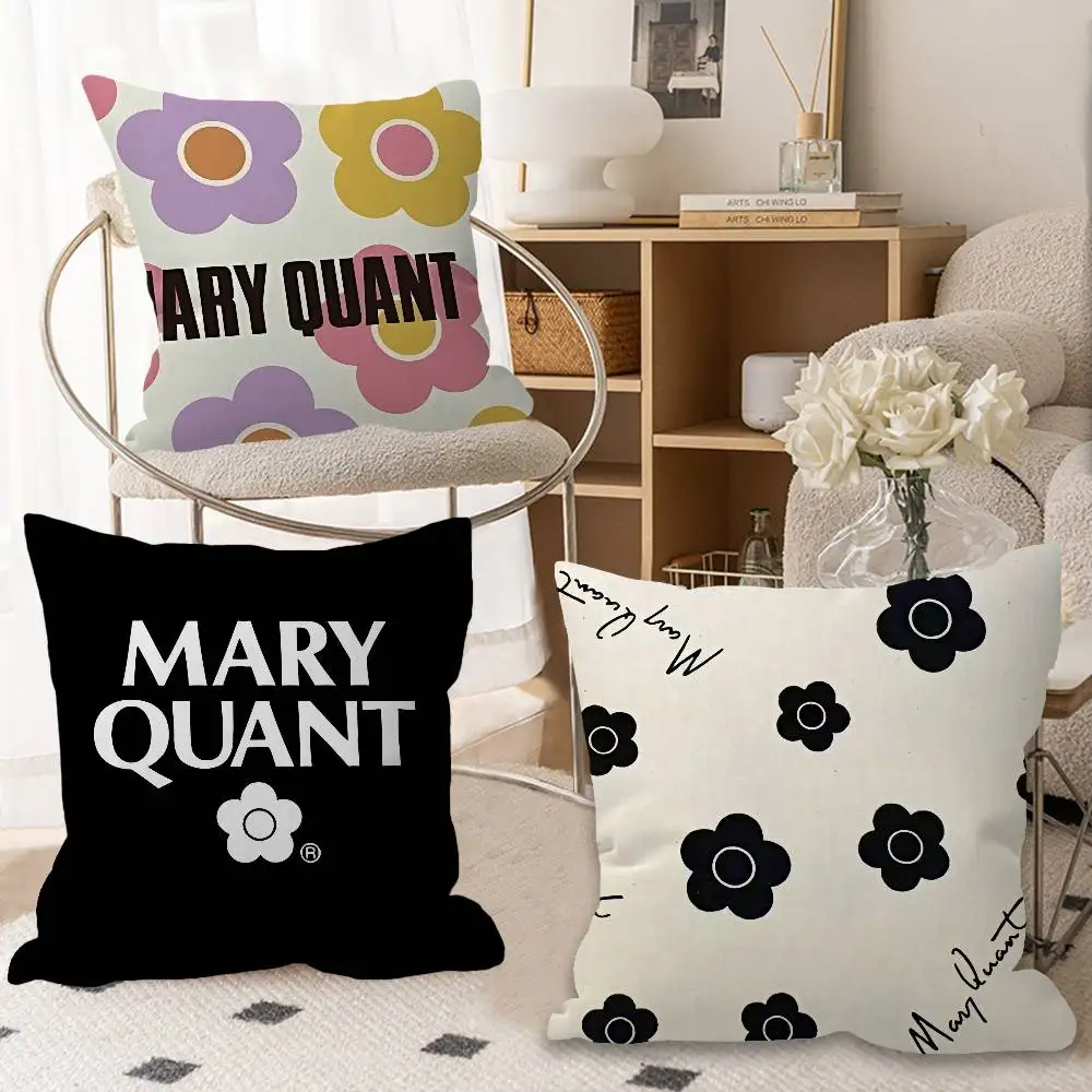M-Marys logo Q-Quants Cushion Cover Polyester Sofa Cushions Decorative Throw Pillows Home Decoration Pillowcover