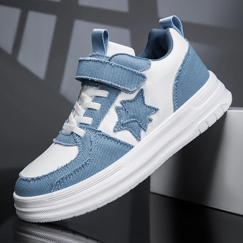 Kids Star Design Casual Shoes Canvas Upper Lightweight Non Slip Comfortable Sneakers for Boys Girls Daily Shoes