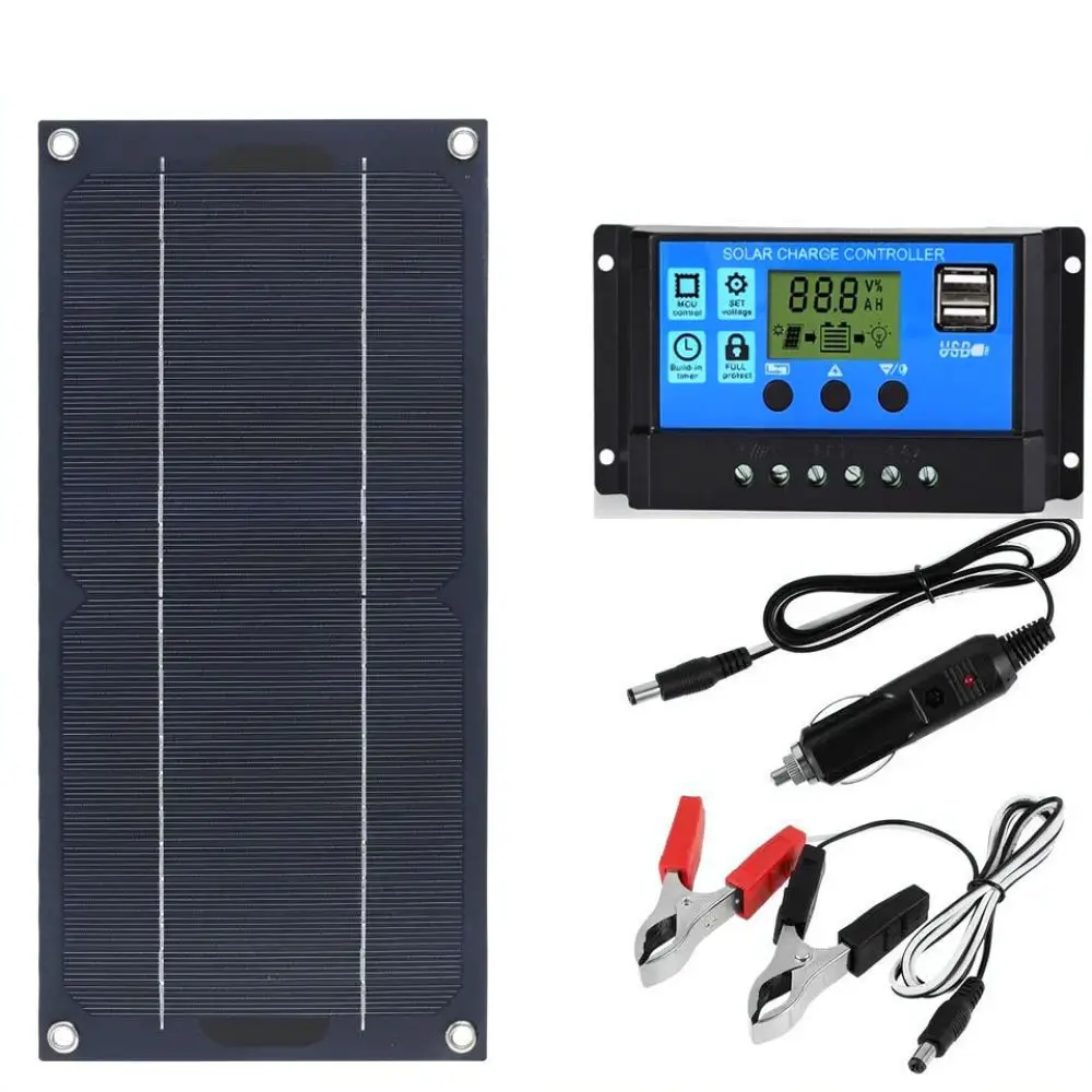Portable Monocrystalline Solar System Power Charger For Travel RV Caravan Outdoor Energy Storage Backup Device