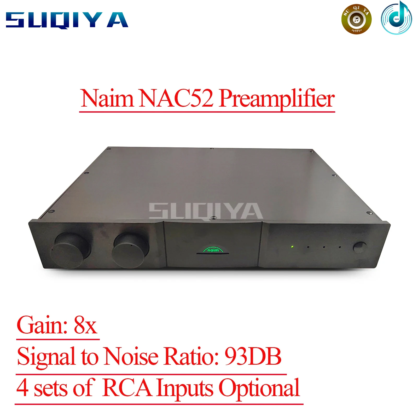 

SUQIYA-Reference Naim NAC52 Preamplifier 8x Gain Single-Ended Class A HIFI Preamplifier for Diy Amplifiers Audio