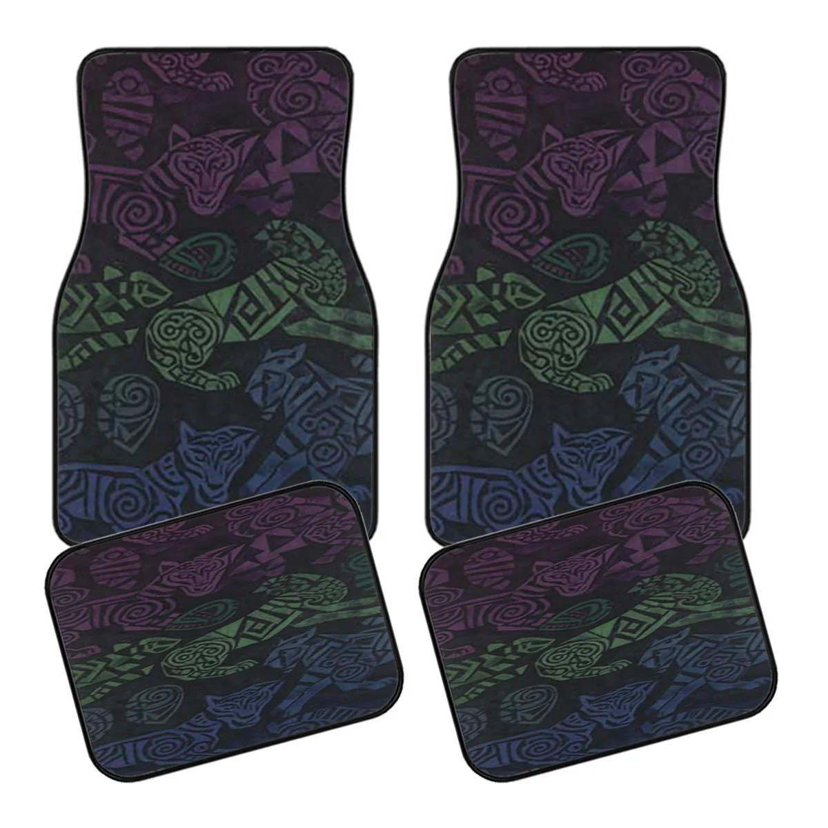 5pcs Car Floor Mats + Trunk Mat Set | Carpet Material | Fits Sedans/SUVs/Trucks | All-Season Interior Protection | Thin & Lightw