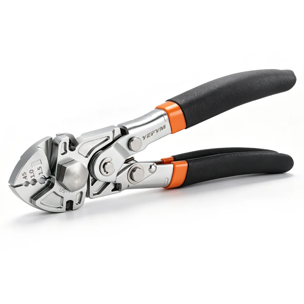 Mini-Drahtseil-Crimpingzange 7,48 Zoll, Crimpzange für Angelschnüre und Aluminium-Crimphülsen bis zu 1,5 mm