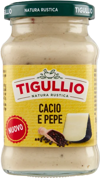Käse-Pfeffer-Makkaroni-Sauce Cacio-Pepe-Sauce 190g - Tigullio