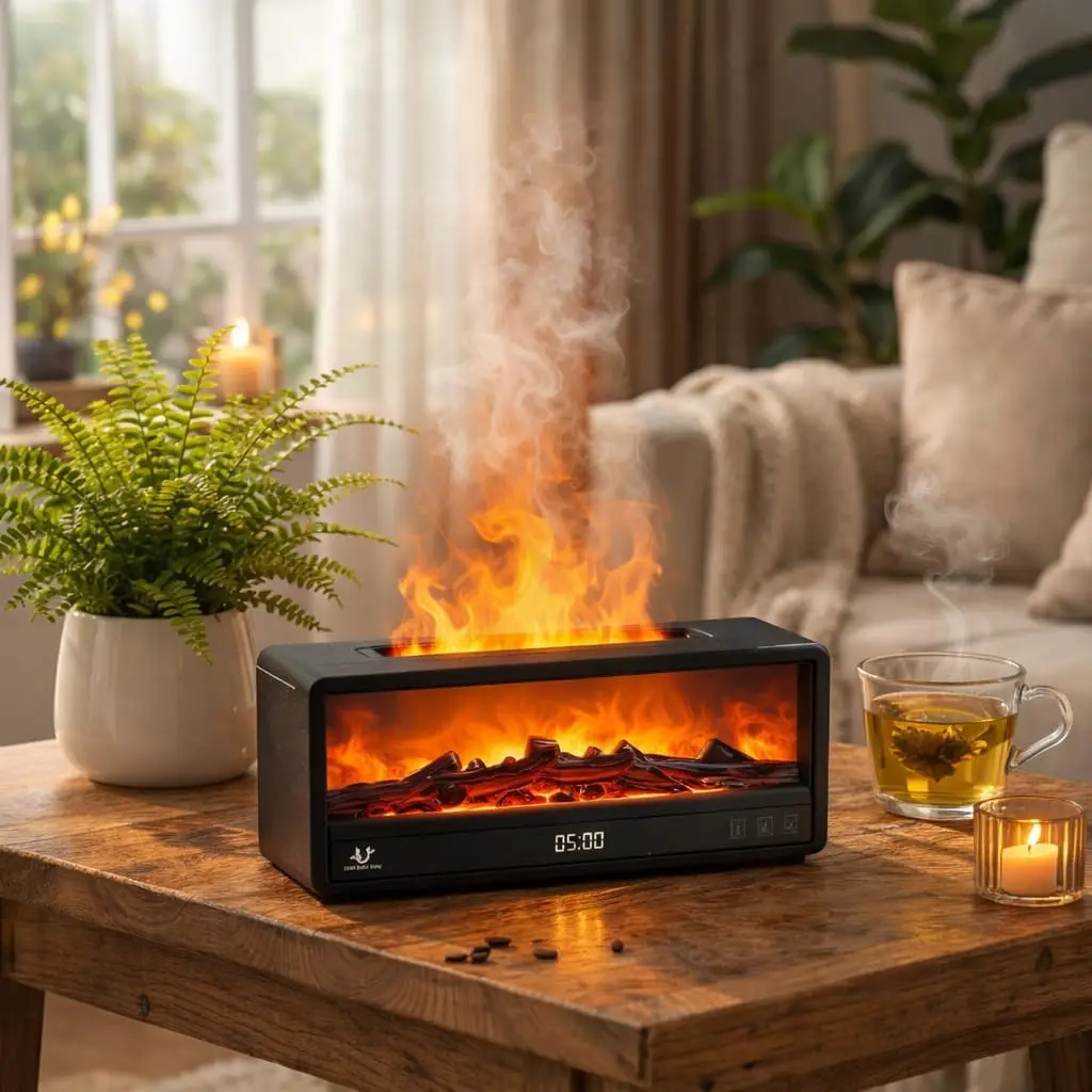 fireplace-essential-oil-diffuser-with-remote-and-timer