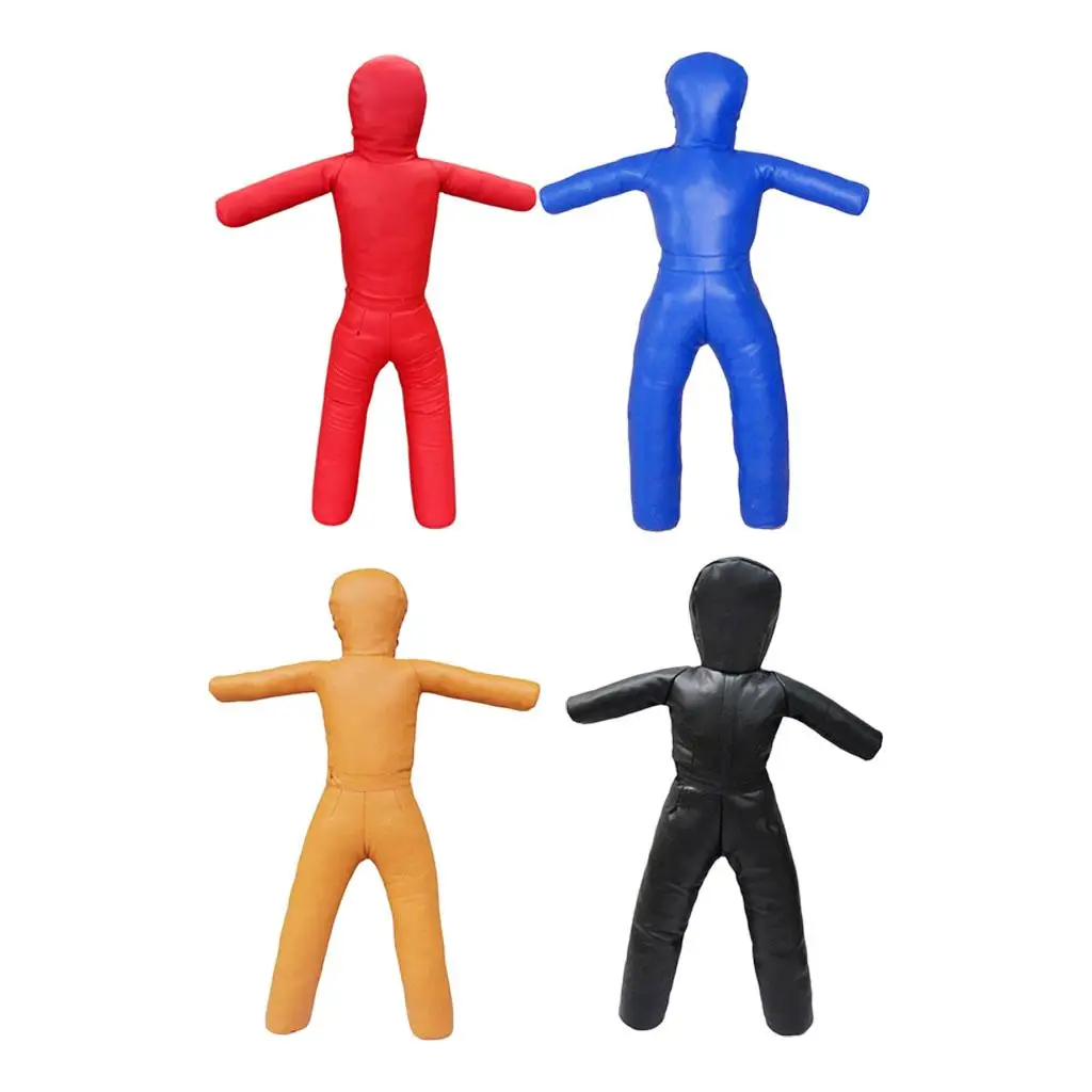 Unfilled Jiu Jitsu Grappling Dummy PU Leather Sturdy Practice Dummy for Home Gym Wrestling Boxing Training and Exercises