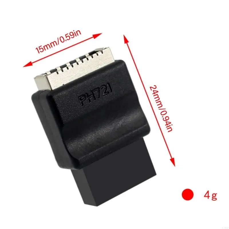 C90C USB 2.0 to TypeE Front Panel Header Adapter for Seamlessly Data Transfer PC