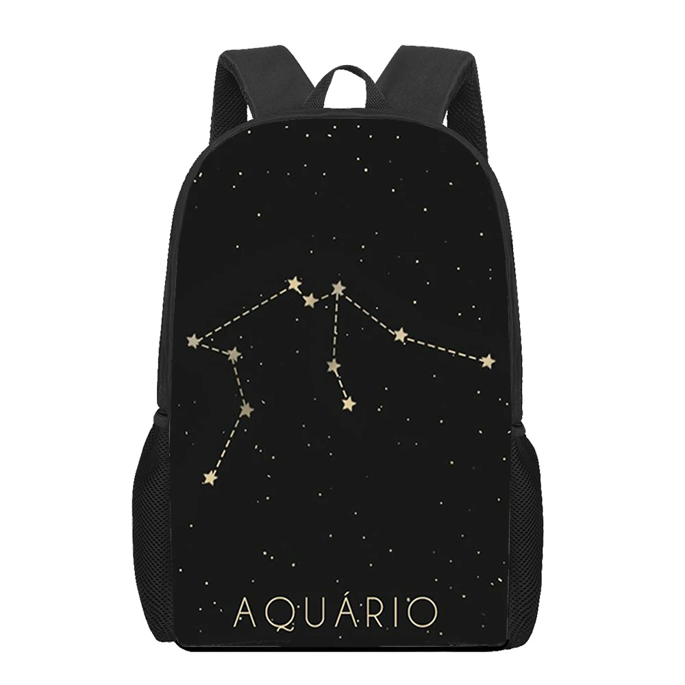 12 Constellations Fashion Art 3D Print School Bag for Teenager Girls Primary Kids Backpack Book Bags Children Bookbag Satchel