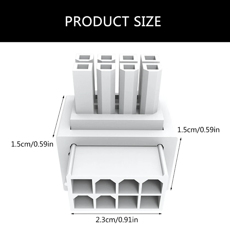 8Pin Female to 8pin Male 90 Degree Angled Power Adapter for Desktops Graphics Card Power Cable Adapter Connector