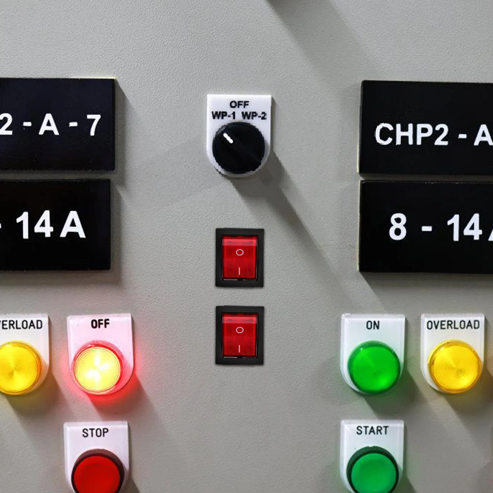 

4pcs Ship Type Rocker Generator Control Panel Start Stop Durable Heat Resistant Easy Installation Versatile Applications