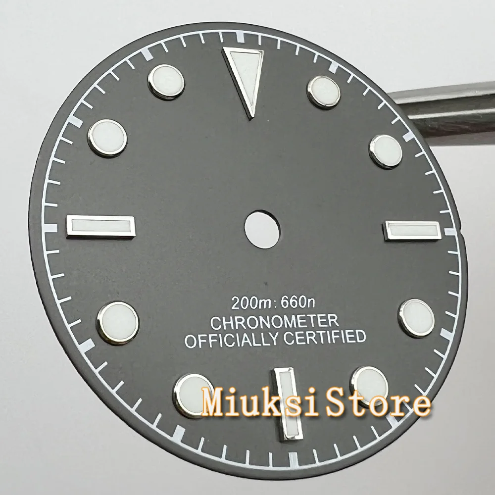 29mm Watch Dial  Sterile  Gray/Black face Fit NH35 NH36 ETA 2824 2836 Miyota 8215 8205 821A DG2813 3804 Movement Accessories