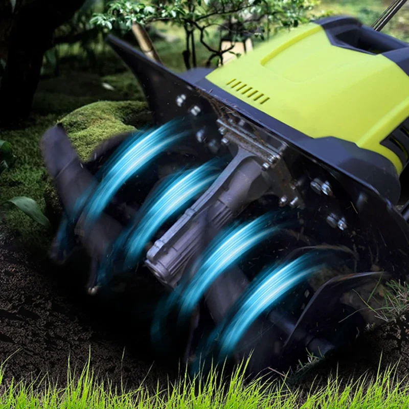 220V Electric Scarifier Multifunctional Small Garden Rotary Tiller Household Weeding Digging Plowing Bulldozer