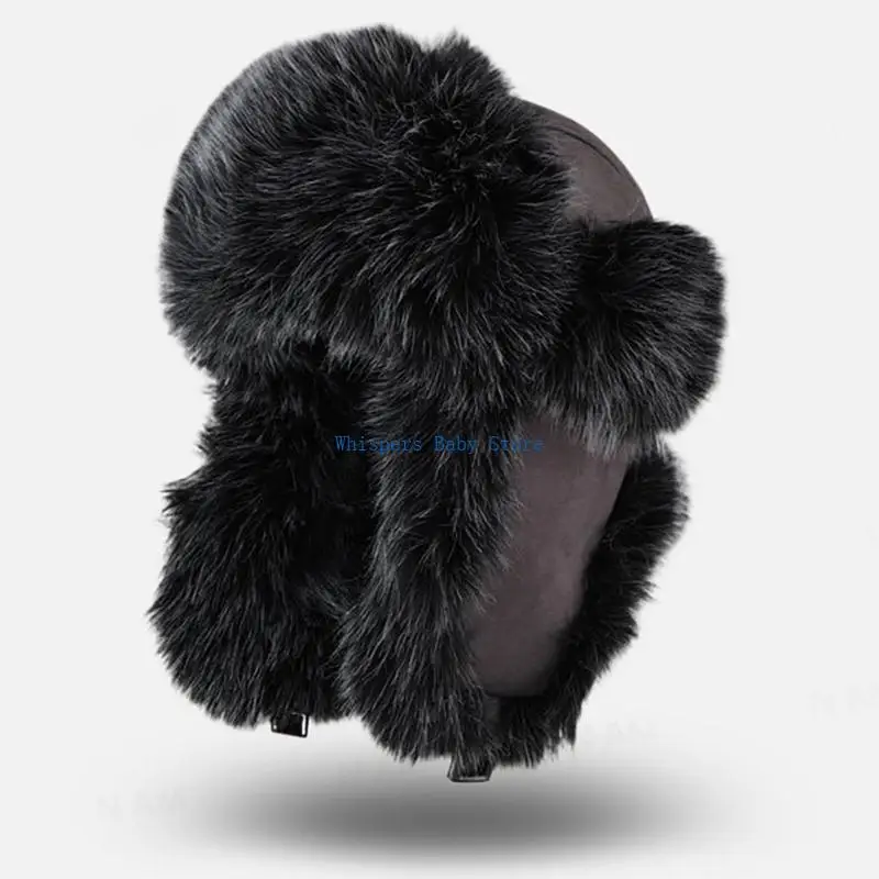 U90E Durability Acrylic Winter Hat Versatiles Adjustable Warmth Retaining Trapper Hat for Cold Weather Activity