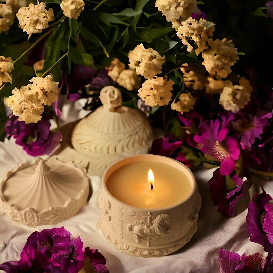 Carousel Plant Soybean Wax Essential Oil Wax Scented Candle Ornament Gift Box Wedding Gift Souvenir Gift