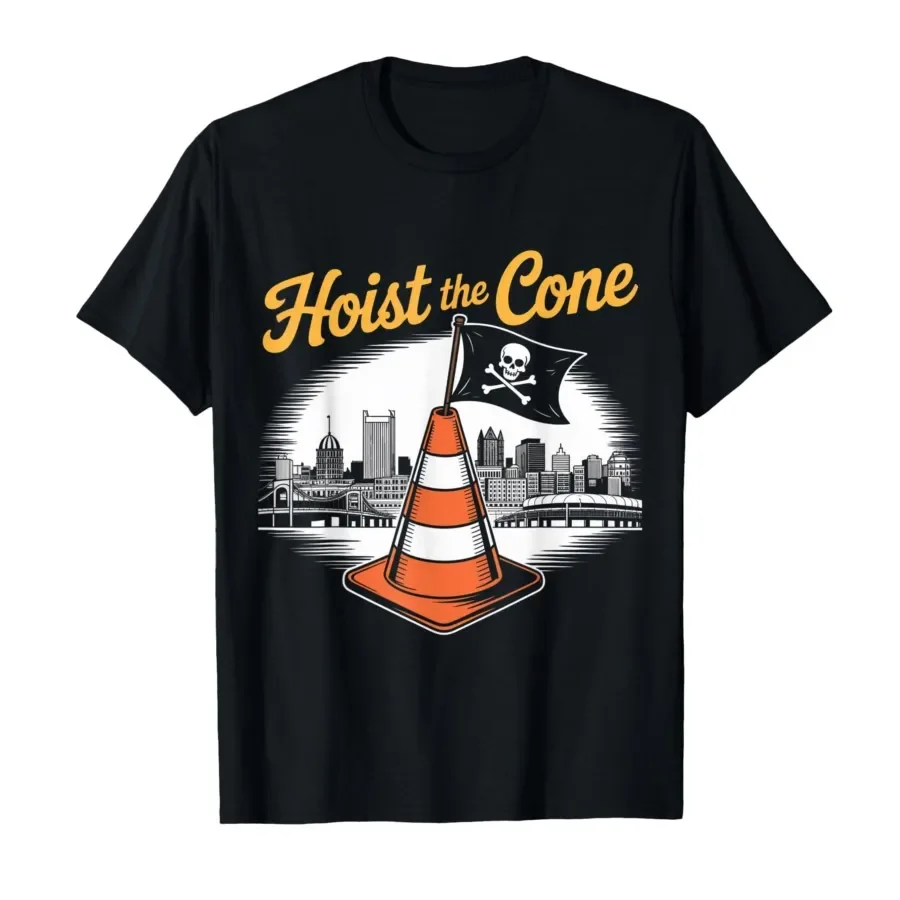 

Pirates Hoist The Cone Funny T-shirt For Men Women 100% Cotton T Shirts Short Sleeve Tops 0406-3