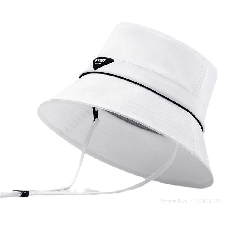 2024 New Golf Hat Fashion Outdoor Sports Golf Bucket Cap High Rope Adjustable Fisherman Hat Sunscreen Anti-Sweat Headcover