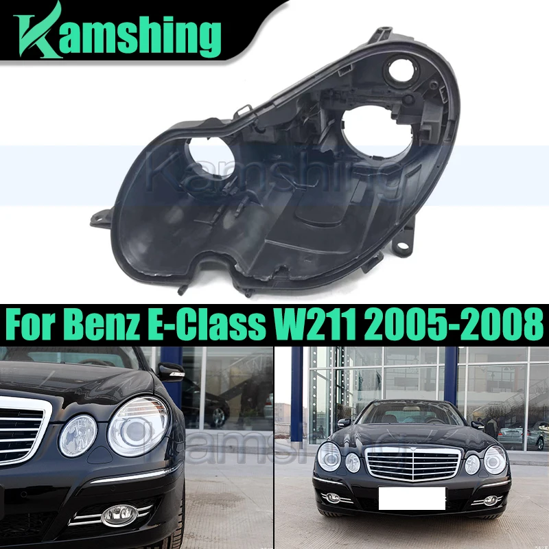 

Базовая крышка передней фары автомобиля для Benz E-Class W211 2005-2008, задняя фара, задний дом (Halogen)