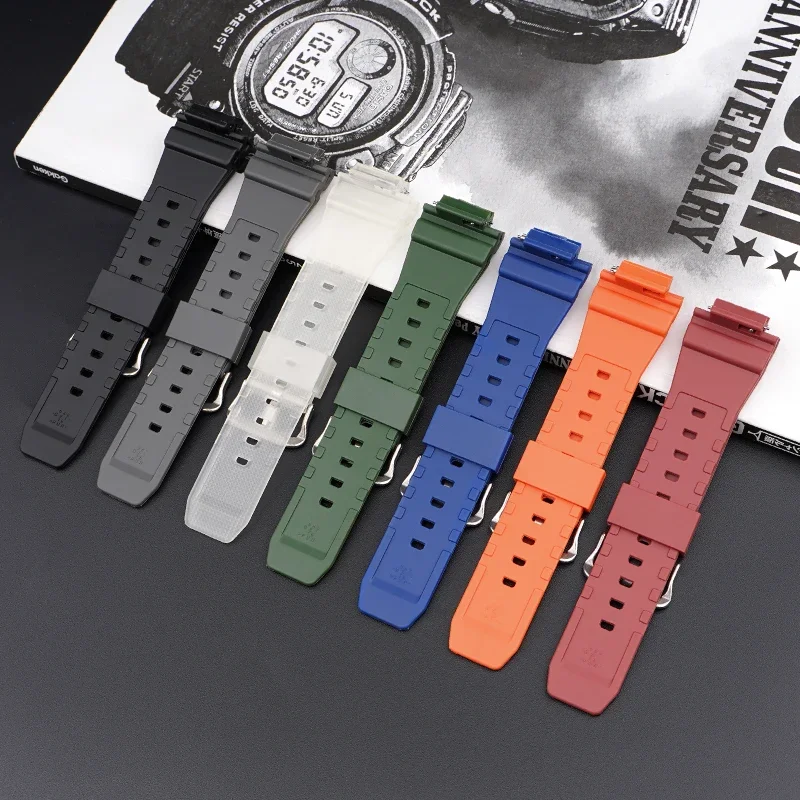 Rubber Strap for Casio GA2100 GM2100 Farmhouse Oak Men Sport Bracelet Quick Release Watchband TPU Replacement Wristband 16mm