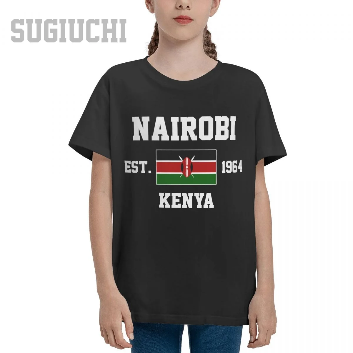 Unisex Youth Boy/Girl Kenya EST.1964 Nairobi Capital T-shirt Kids tshirt tee 100% Cotton T Shirt o-neck short sleeve Children