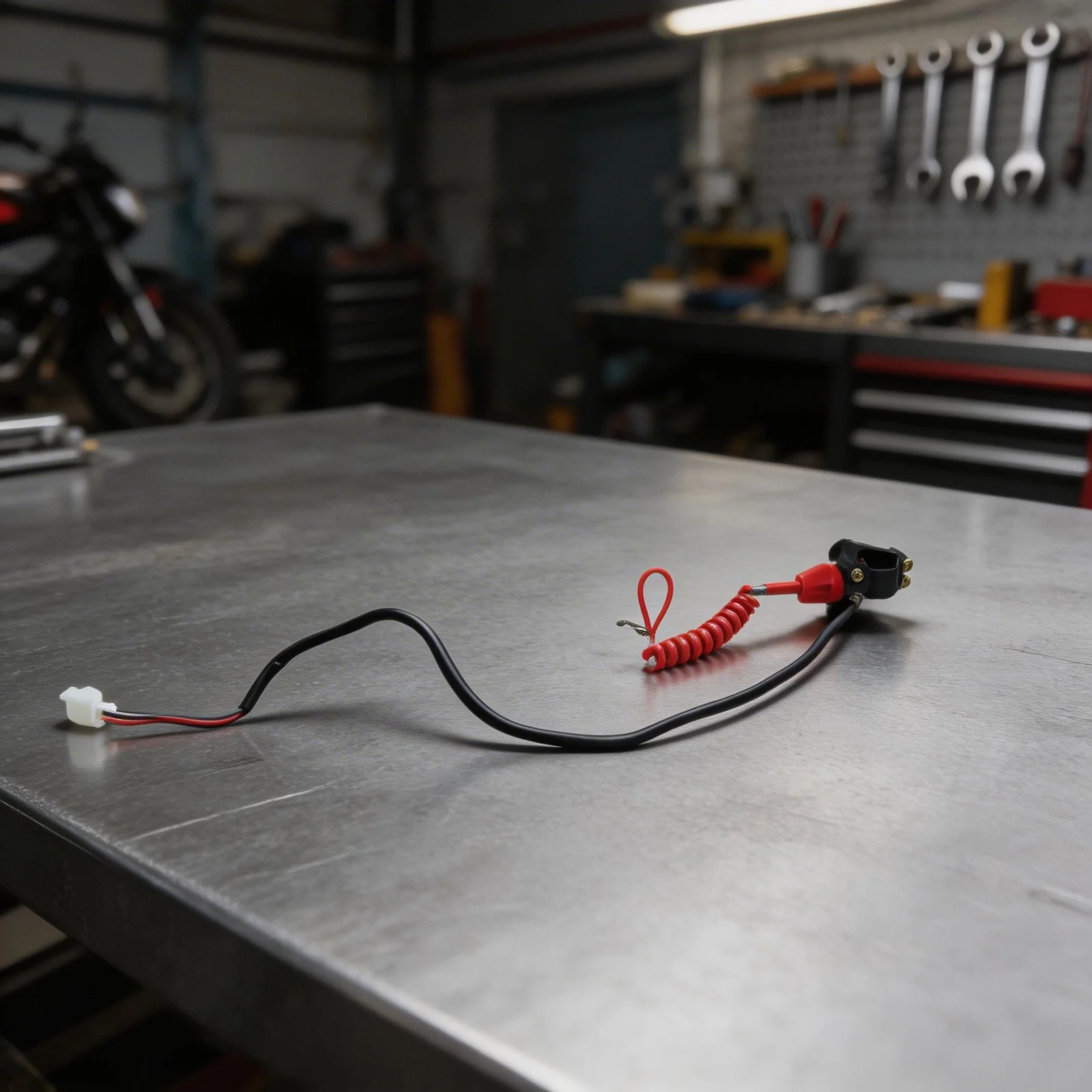 Motorcycle Engine Stop Switch Tether Lanyard for ATV Outboard Motor and Ride-On Lawn Mower with Weather Resistant Performance