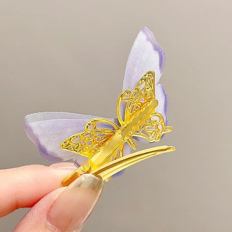 6pcs Colorful Butterfly Hairpins Sweet Girl Hair Clips Barrettes Women Sweet Hair Ornament Headwear Fashion Hair Accessories