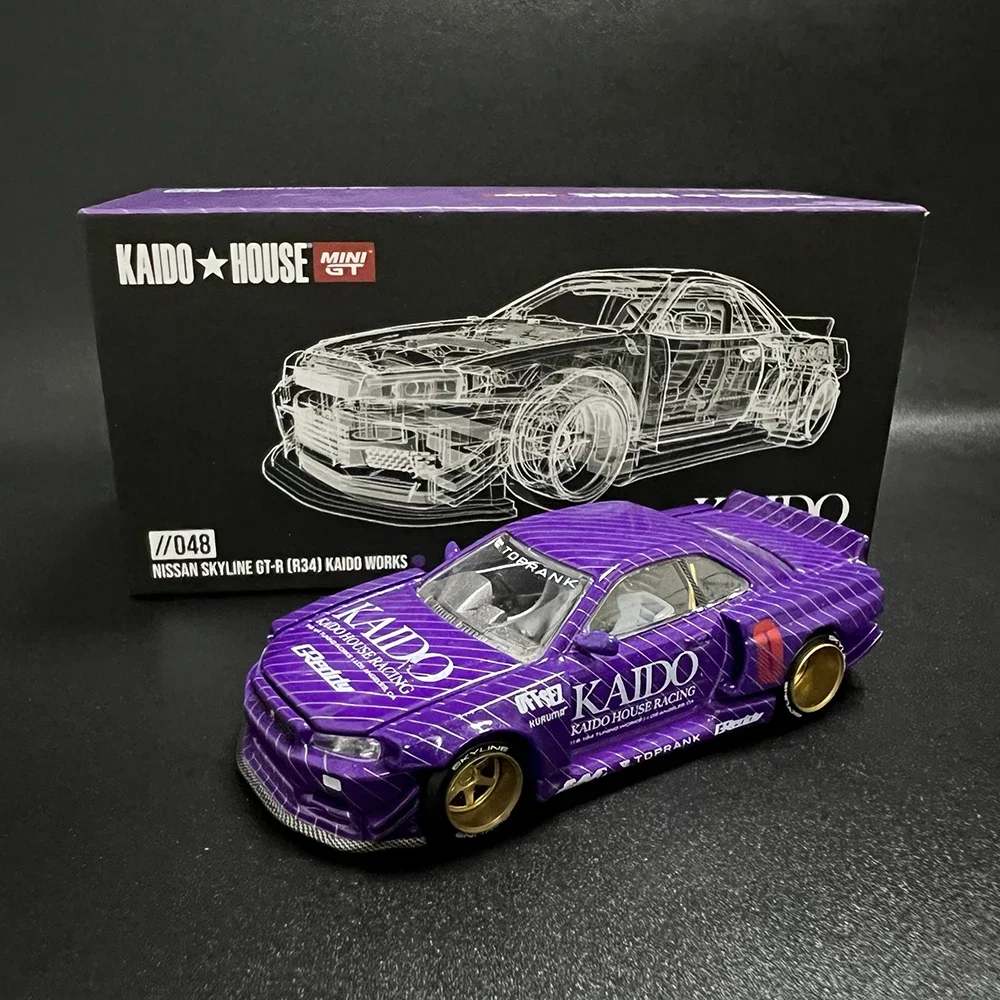 MINIGT KAIDO HOUSE 1:64 Nissan Skyline GTR R34 R32 R35 Alloy Diecast Car Model Toys Collection Christmas Gift TSM Model