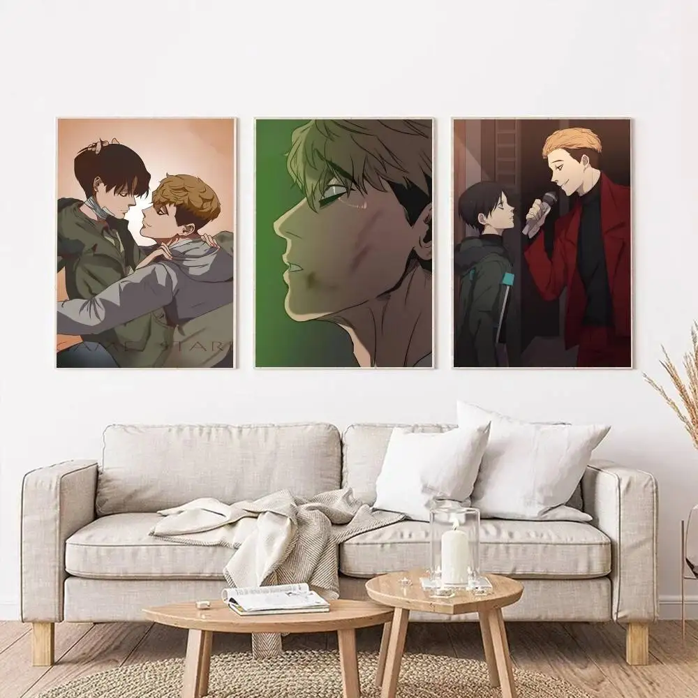 Korean Bl Manga K-Killing S-Stalking Posters Self Adhesive Waterproof Ideal For Living Room Bedroom Bar Decoration