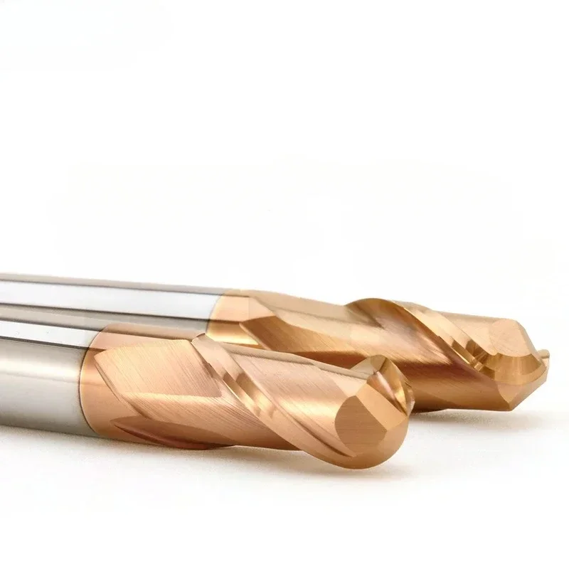 HRC55 2 Flute Ball Nose End Mill R0.5 Carbide Milling Cutter Coated Radius Router Bit CNC Router Bit Metal Cutter Milling Tools
