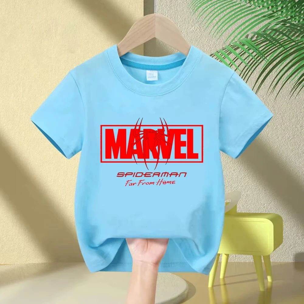 

2026 Summer Children's Spider Man Cotton T-shirt Fashion Boys' Casual T-shirt Girls' Top Fashion Cartoon Children's Clothing