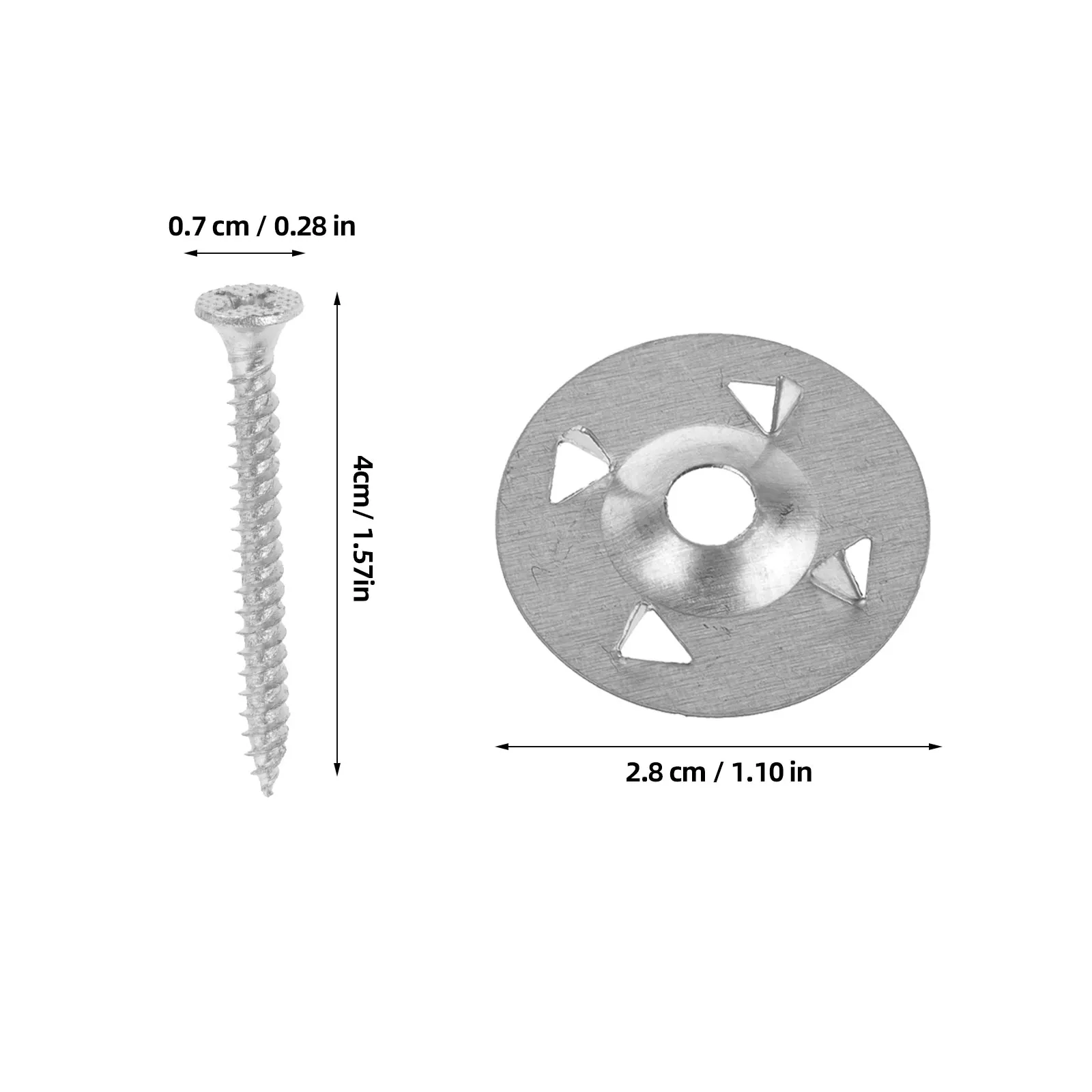 

1 set 1 Set Foam Board Fastener Washers Sturdy Iron Screws Included For Insulation Panel Construction Flat Washer Kit