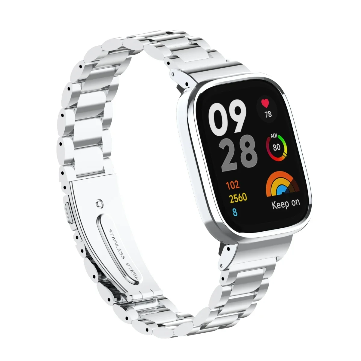 حزام من الفولاذ المقاوم للصدأ لساعة Redmi Watch 3 Active الذكية، سوار بحلقة مغناطيسية، حافظة معدنية، حزام ساعة Mi Watch lite