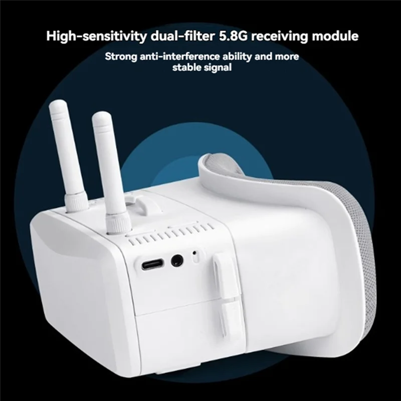 AT82-5.8Ghz FPV Óculos 40CH Antena Dupla Foco de Tela de 3 Polegadas Ajustável Para Racing Drone Micro Whoop