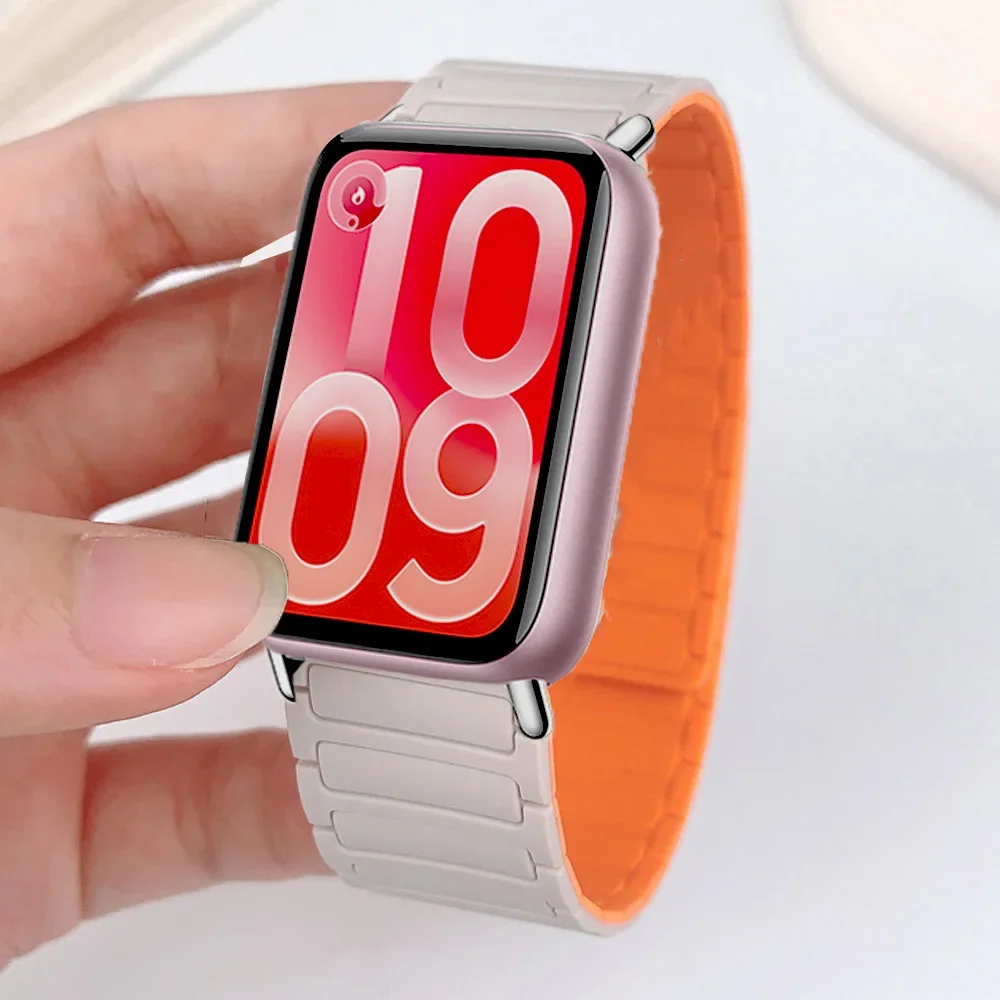 Magnetisches Silikonarmband für Xiaomi Miband 10 Pro/Mi Band 9 Pro/8 Pro Sportarmband für Redmi Watch 6 5 4 Ersatz-Armband.