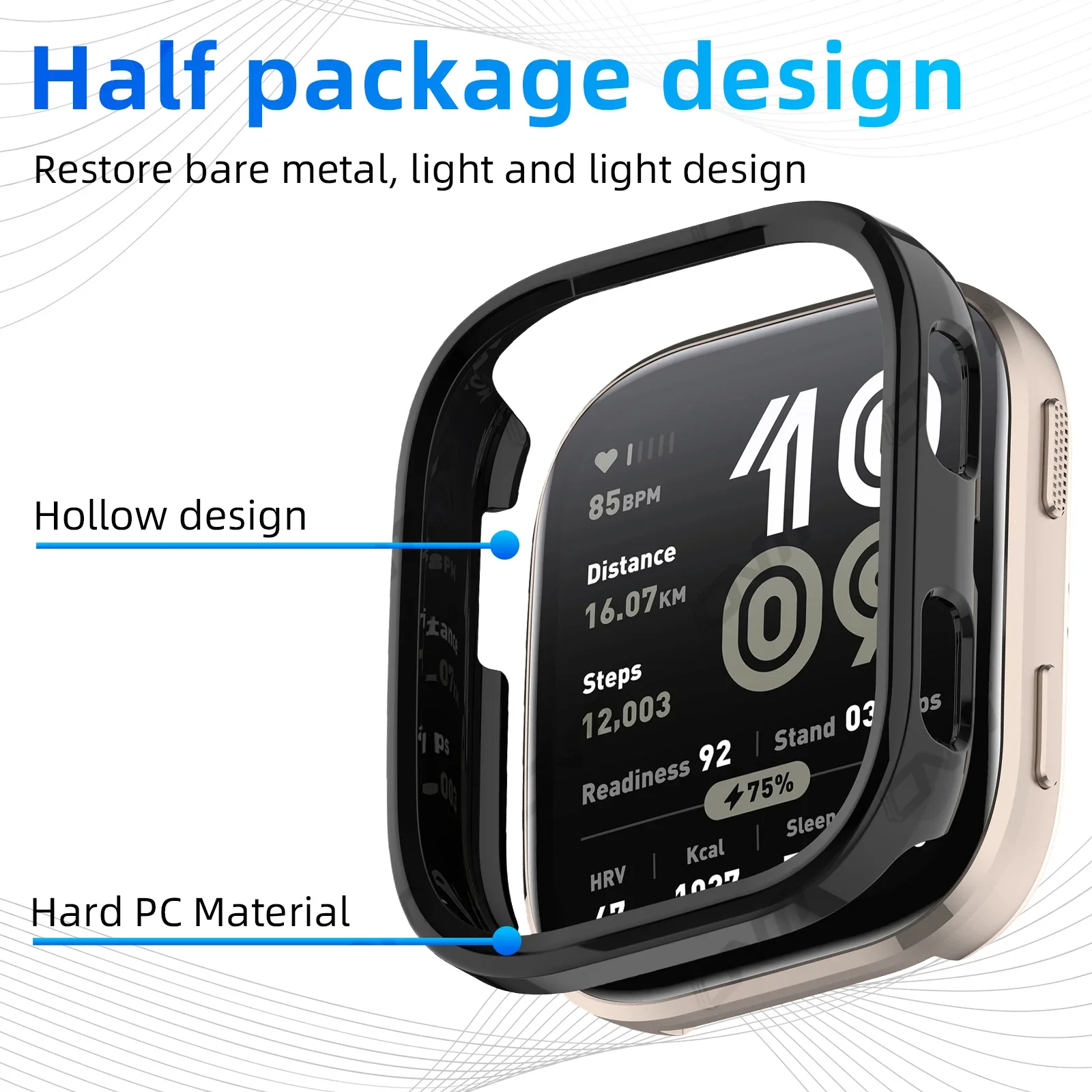 PC Hard Case for Amazfit BIP 6, Shockproof Bumper Shell Protective 