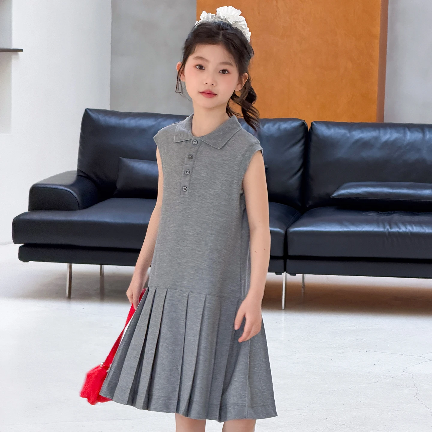 Unique Korean Style Sleeveless Dress for Girls Junior High School Fashionable Thin Summer Clothing
