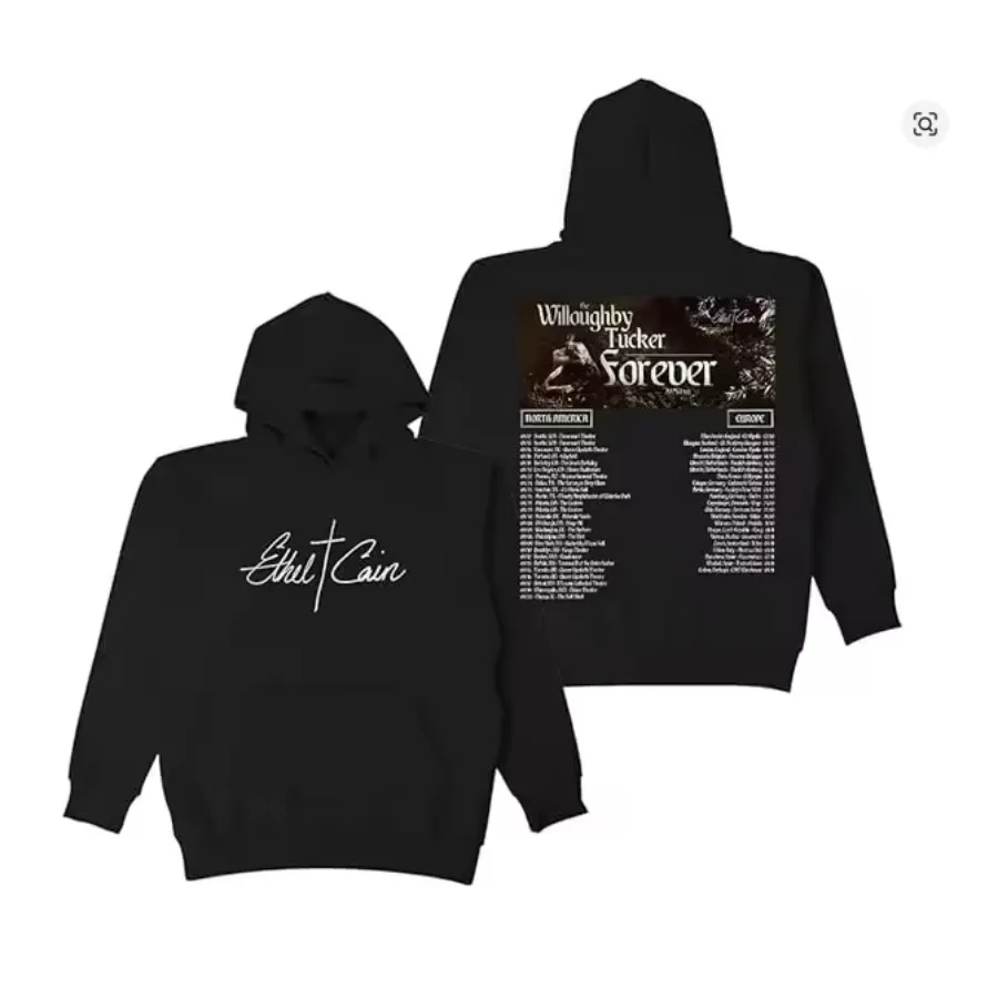 

Ethel Cain 2025 Willoughby Tucker Forever Tour, большая женская/мужская толстовка с капюшоном, уличная одежда, пуловер в стиле хип-хоп, куртка с капюшоном