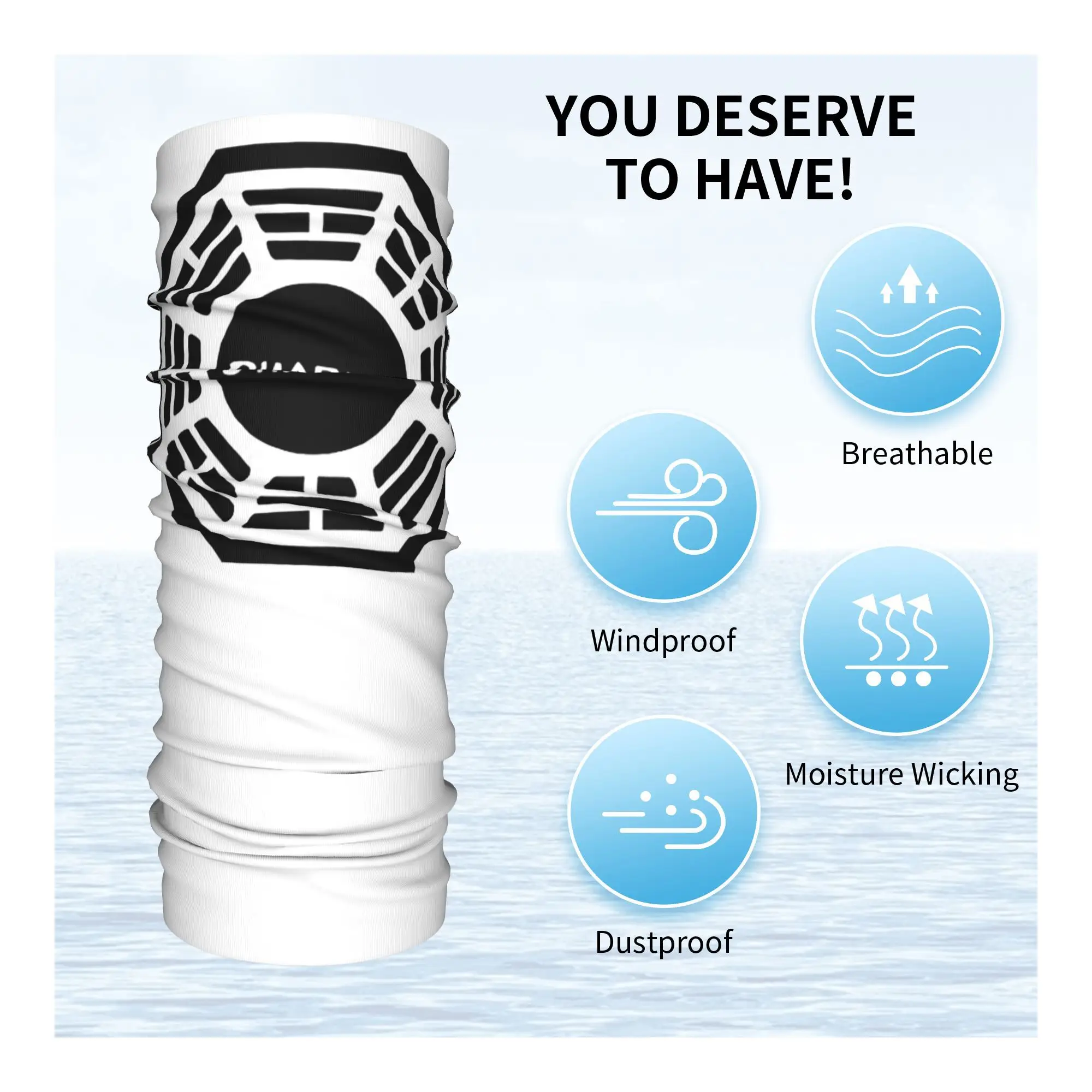 وشاح قناع مطبوع عليه مبادرة دارما باندانا للرقبة، وشاح متعدد الاستخدام لركوب الدراجات والمشي لمسافات طويلة وصيد الأسماك للجنسين والكبار قابل للغسل