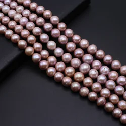 Natural Freshwater AAA Grade Pearls Beaded Round Purple Loose Spacer Beads for Jewelry Making Diy Exquisite Bracelet Necklace
