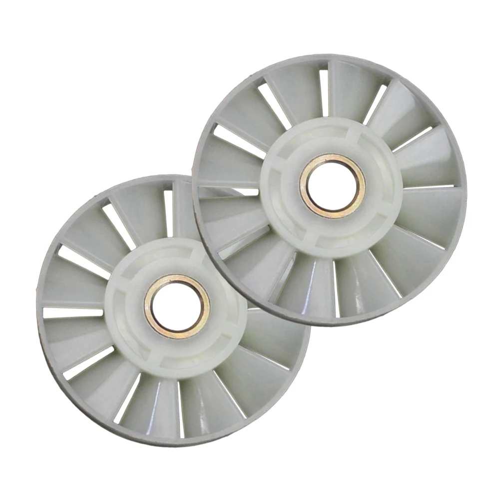 2PCS White Plastic Fan For 0810 Electric Pick Hammer Rotor Motor 12 For Blades 80mm Diameter 13.4mm Shaft Hole Power Tool