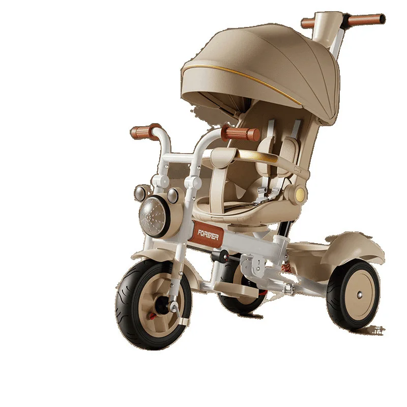 ‌Foldable Kids Tricycle with Sit Lie Function, Lightweight Baby Stroller, 3Speed Adjustable Toddler Bicycle, Compact Push Bike‌ - Image 6