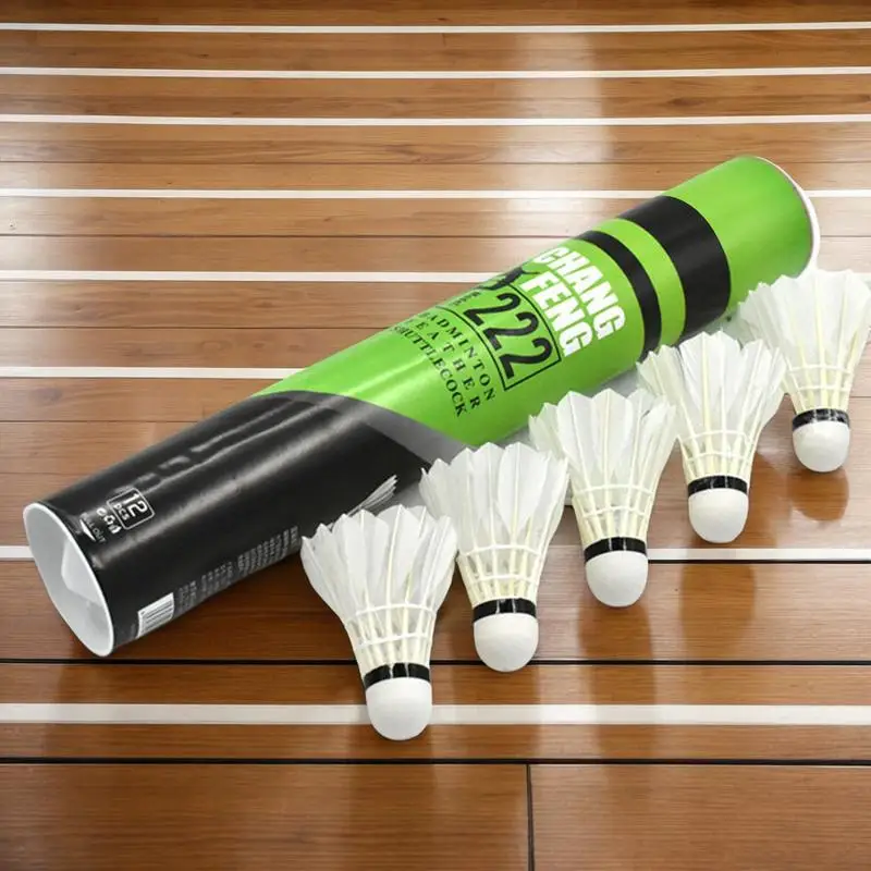 12PC Durable Badminton Shuttlecock Duck Feather Badminton Shuttlecock Training Sports High Speed Badminton Ball For Adults Teens
