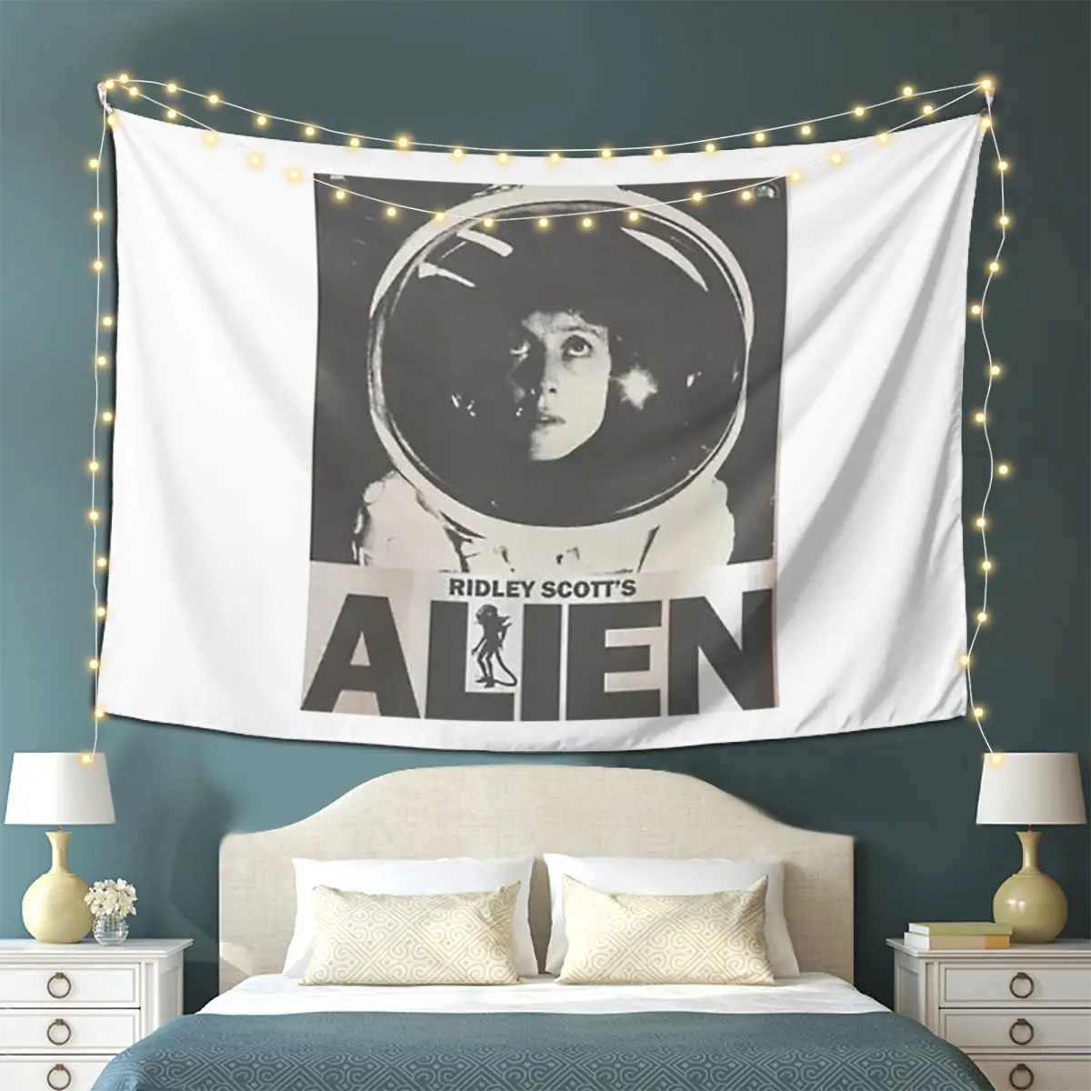 

Alien 1979 Tapestry Wall Hanging Aesthetic Home Decor Tapestries for Dorm Room