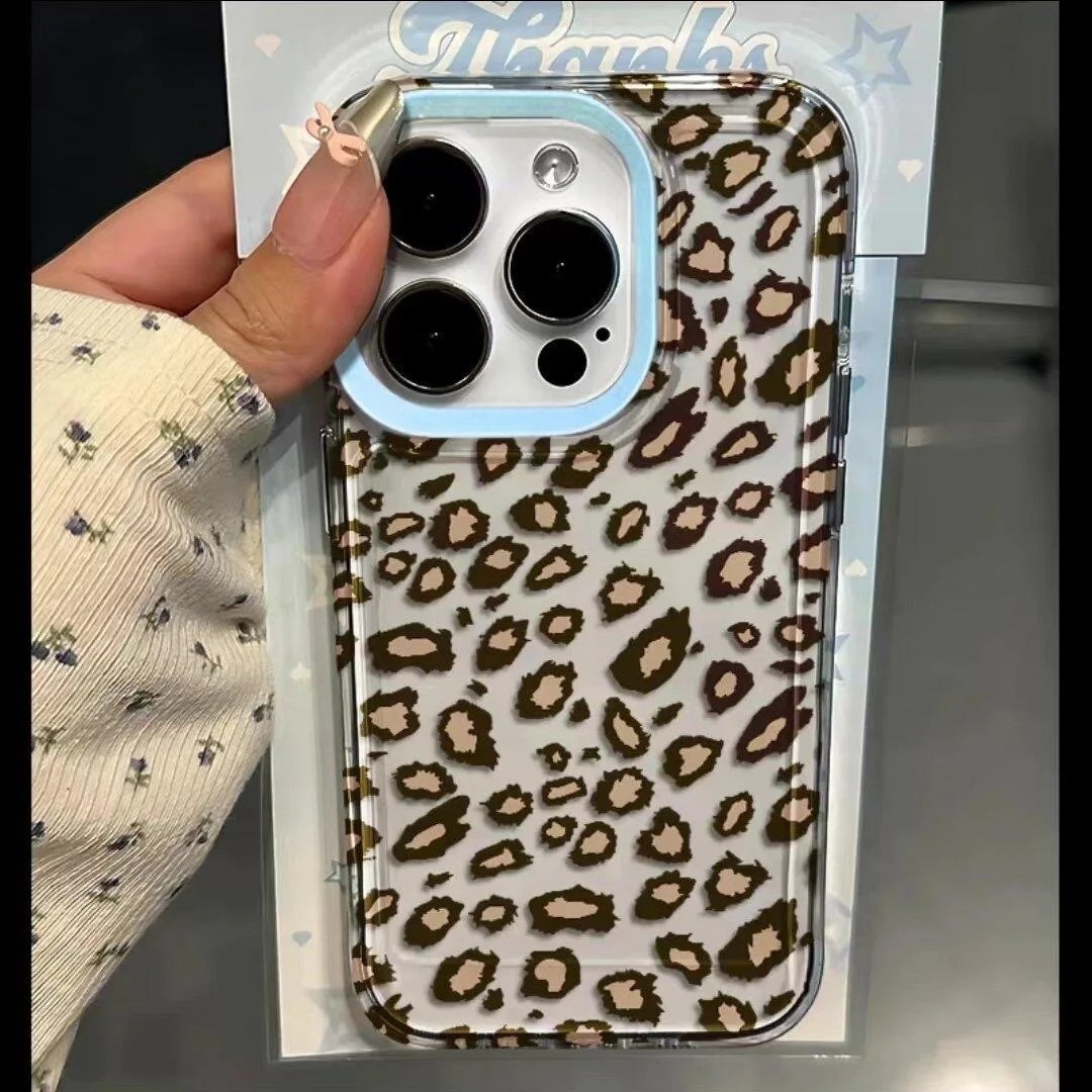 Leopard Print Clear Space Phone Case For Xiaomi Mi 10 10T 11 11Lite 12 12Lite 12T 13 14 Poco F4 F5 X4 X5 M45 Pro 5G Transparent