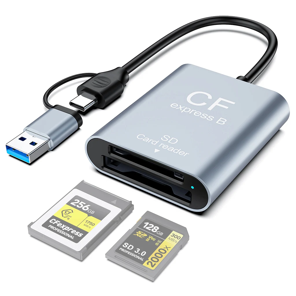 USB USB 3.2 Gen2 10Gbps Card Reader 2-in-1 CFexpress Type A/Type B SD Card Reader USB A & USB C Memory Card Adapter for DSLR Camera - Aliexpress Deal