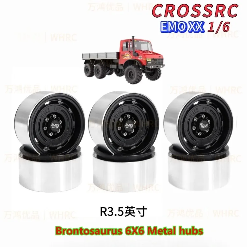 CROSSRC 1/6 EMO XX dinosaurio juego de cubo de rueda de Metal para 4X4 Stegosaurus 6X6 Brontosaurus coche trepador de control remoto simulación de barro piezas de mejora