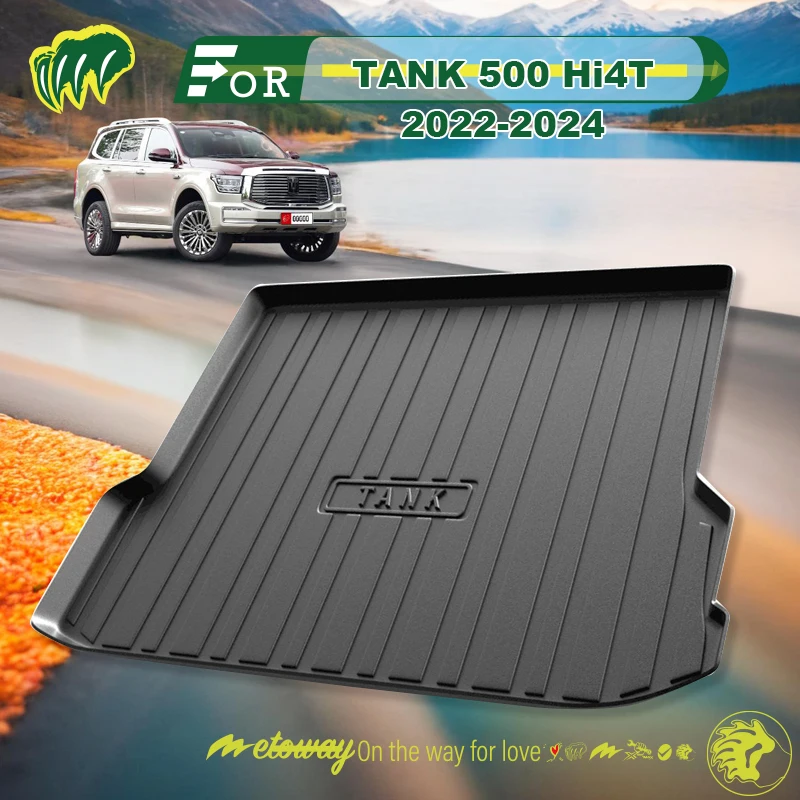 

For TANK 500 Hi4T 2022-2024 Custom Fit Car Trunk Mat All Season Black Cargo Mat 3D Shaped Laser Measured Trunk Liners