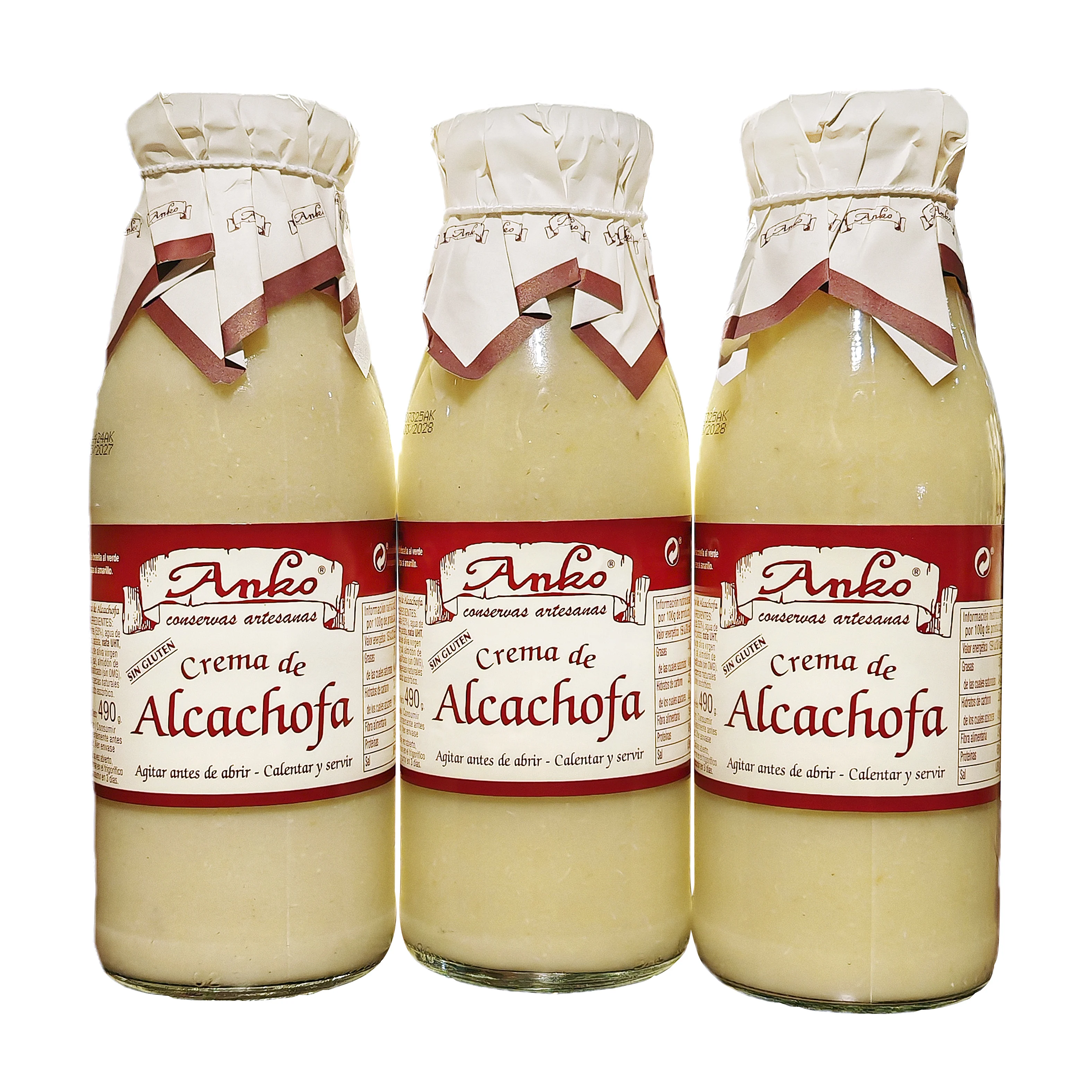 Crema de alcachofa de Anko (Pack de 3 unidades de 490 g)