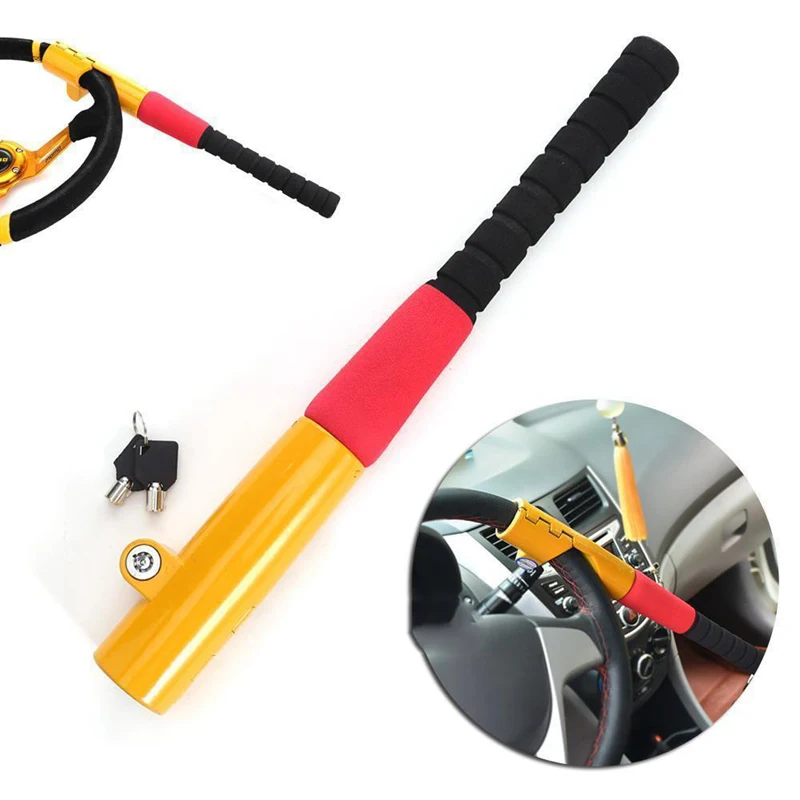 Universal Car Steering Wheel Lock Baseball Anti Theft Lock with 2 Keys with Tough-steel Construction Enhance Automobile Security