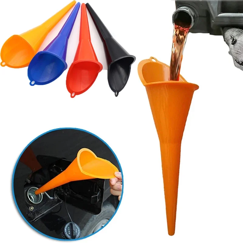 

Car Long Stem Funnel Gasoline Oil Fuel Filling Tool Car Refueling Funnel for Gasoline Engine Oil Motorcycle Farm Machine Funnel