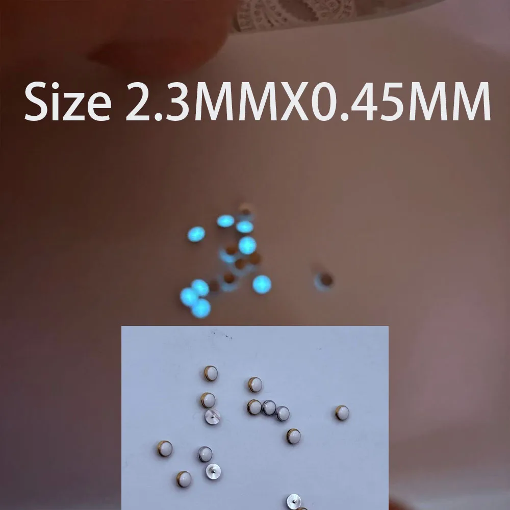 Suitable for Rolex Luminous Beads, Blue-Green Black Watch Outer Ring, Night Pearl, Small Hole, Fluorescent Gemstone, Diamond, Lu