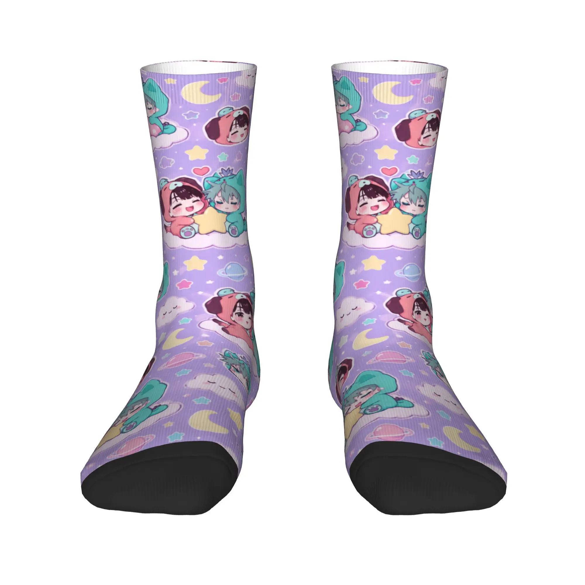 Alien Stage Chibi Stockings  Funny Socks Couple Warm Soft Socks Autumn Climbing Graphic Anti Sweat Socks Gift